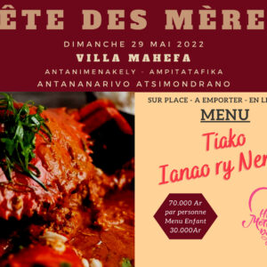 MENU : SPÉCIAL FÊTE DES MÈRES -
